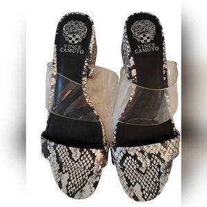 Vince camuto snake skin print sandals